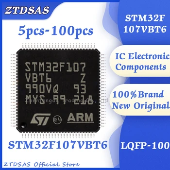 5-100PCS STM32F107VBT6 STM32F107VB STM32F107V STM32F107 STM32F STM32 STM32 IC CHIP MCU LQFP-100