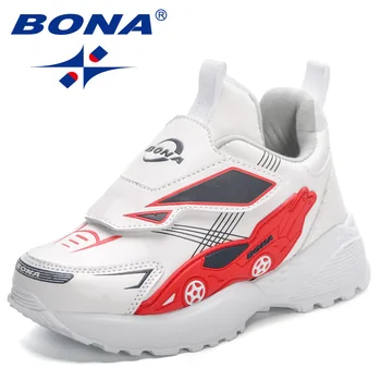 BONA 2023 Novos Designers de Sapatos de Desporto de Verão Meninas Único Sapatos de Desporto Meninos Casual Lightweigt Tênis Crianças Andando Sapatos