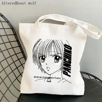 Moda das Mulheres Shopper bag Panchiko Álbum Impresso Saco de Harajuku Compras de Lona Shopper Bag girl bolsa Tote Ombro Senhora de Saco de