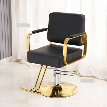 Europeia Luz de Luxo Barbeiro Cadeiras Confortáveis de Beleza Cadeira de Salão de cabeleireiro, Barbeiro Profissional Cadeira de High-end de Volta Elevador Poltronas