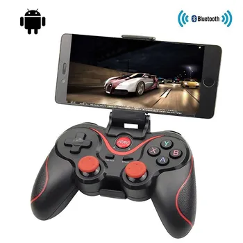 T3 X3 sem Fio, Suporte a Joystick Bluetooth 3.0 Gamepad Controlador de Jogo Controle de Jogos para PC da Tabuleta do Android telefone Inteligente móvel