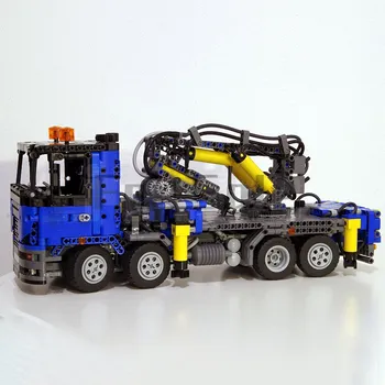 MOC-10801 Caminhão com Pneumáticos Guindaste por Ivan_M Modelo de Bloco de Construção Emendados Elétrico do Brinquedo Quebra-cabeça Dom Crianças