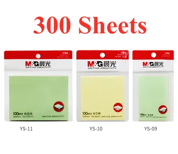 300 folhas de três cores de tamanho de papel bloco de notas adesivos de Notas do Indicador Ponto de Marcador Memorando Adesivo de Escritório material Escolar, Cadernos