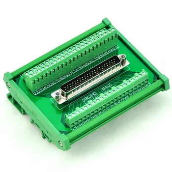 CZH-LABORATÓRIOS de Montagem em trilho DIN Rail D-SUB DB62HD Masculino Cabeçalho do Módulo de Interface, DSUB Breakout Board.