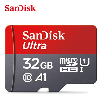 SanDisk 100% Original, Cartão de Memória, 128GB 64GB 32GB A1 Micro TF Cartão SD de Classe 10 UHS-1 Cartão Flash para Samrtphone/PC