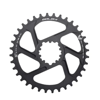 GXP Tamanho da roda Dentada com 6 Graus de Deslocamento Positivo e Negativo Discos 30/32/34/36/38T Montanha de Bicicleta de Velocidade Única Discos de Peças de Bicicleta