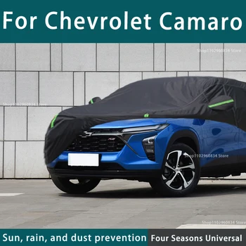 Para Chevrolet Camaro 210T Completo Tampas do Carro ao ar livre solar Uv Proteção contra Poeira, Chuva, Neve de Proteção Tampa do Carro Auto Capa Preta