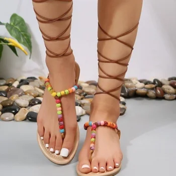 Verão Novo frisado Pitada de Dedo do pé de Tiras Sandálias para as Mulheres a Moda Casual e Sandálias de Praia Romano Sapatos Plus Size 43 Sandálias das Mulheres