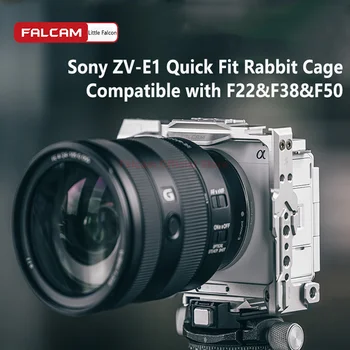 FALCAM F22 F38 F50 Quick Release Completo Câmera Coelho Gaiola Rig L Placa de Suporte Placa de base para a Sony ZV-E1 Câmara
