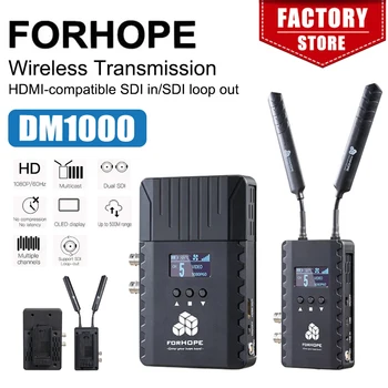 FORHOPE DM1000 de Transmissão sem Fio SDI compatível com HDMI Saídas profissionais sem fio dual, sem Demora, ou Um-para-Vários
