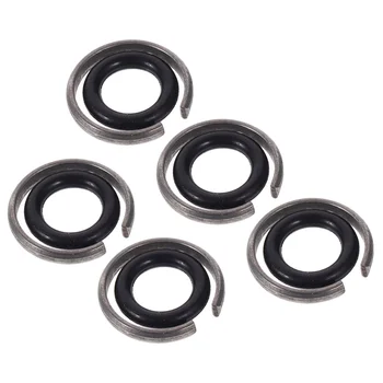 5 Conjuntos de Chave de Anel O-ring Impacto Atrito Soquete Retentor do Eixo de Borracha Grampos de Fixação de Ferro