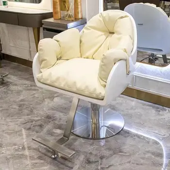 Luxo Barbeiros Poltronas Giratórias Beleza Estética Profissional Cadeira de Pedicure Sofás Taburete Ruedas Salão de Móveis de LJ50BC