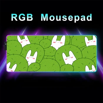 Rgb Mouse Pad Velocidade De Coelho Secretária Acessórios Mousepad Gamer Teclado Gabinete Do Pc Tapete Tapetes De Jogos Xxl Anime Tapete Grande Computador
