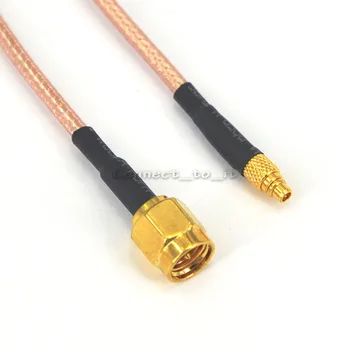 (5 peças/lote) Atacado SMA Plug macho para MMCX Macho conector flexível cabo de extensão RG316 30CM
