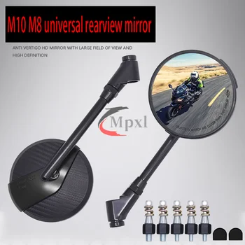 Universal Motocicleta M8 M10 Liga de Alumínio Modificado Tomahawk Espelho Retrovisor Adequado para a Yamaha Anti Glare grande campo de visão