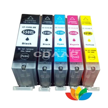 1 Set Compatível CANON 550 551 cartucho de tinta para PIXMA IP7250 MG5450 MG5550 MG5650 MG6350 MG7550 MX725 MX920 MX925 Impressora