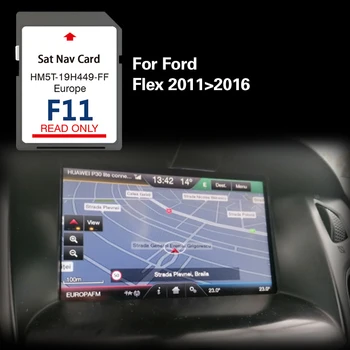 Para a Ford Flex 2011 2016 64GB F11 SYNC2 Atualização de Versão Lituânia Espanha países baixos Luxemburgo Mapa Sentou-se em seu GPS Naving Cartão SD