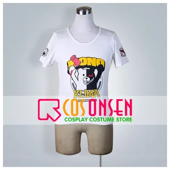 COSPLAYONSEN Dangan Ronpa Monokuma Cosplay Traje de Algodão T-shirt para Todos os tamanhos