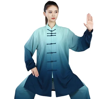 Tai Chi Uniformes Wushu Kung Fu Terno De Roupa Tradicional Chinesa Kung Fu Uniforme De Inverno De Artes Marciais Wing Chun Terno V3058