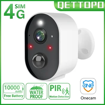 Qettopo 5MP 4G a Câmera Built-in 10000mAh Bateria 130° de Ângulo Amplo de Movimento de PIR de Detecção de Segurança do CCTV de Vigilância IP Câmera