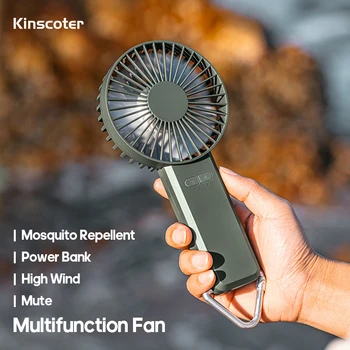 Novo Repelente do Mosquito Fã, 4000mAh Portátil Recarregável Portátil Ventilador, USB Multifuncional de Trabalho Ventilador Elétrico