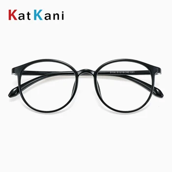 KatKani Ultra-leve Moda Flexível TR90 o Óculos Redondo Retro Pequeno Óptico de Armação de Óculos de grau Para Homens e Mulheres D130