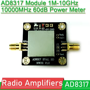 Incrementos de 1MHZ-10GHz AD8317 Módulo de 60dB dinâmica de RF, Medidor de Energia Logarítmica Detector de Presunto Amplificador de Rádio