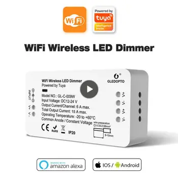 Aplicativo De Controle De Brilho Ajustável Wi-Fi Rgb Dimmable Luz De Tira O Interruptor Sem Fios Led Dimmer Controlador De Tuya