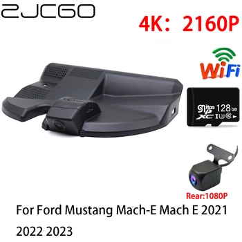 ZJCGO 2K 4K Carro DVR Traço Cam Wifi Frontal, Câmera Traseira de 2 Lentes 24h Monitor de Estacionamento para Ford Mustang Mach-E Mach E 2021 2022 2023