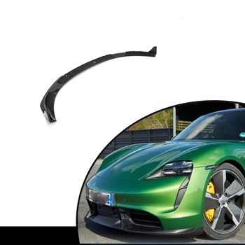 Modificar Luxo Seco Carbon auto body kit Amortecedor Dianteiro Lip Spoiler ajuste para a Porsche Taycan Turbo 9J1 2019UP