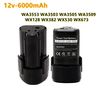 2022 Para a Worx WA3505 12V 6000 mAh Li-Ion Akku WA3553 WA3503 WA3505 WA3509 WX128 WX382 WX530 WX673 ersatz batterie L50
