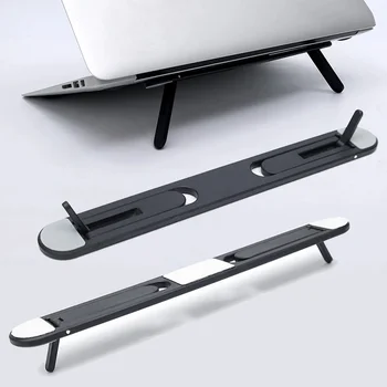 Dobrável Portátil Ficar Invisível Notebook Desktop Titular para Macbook Universal Laptop Cooling Auto-adesivo Suporte Ajustável