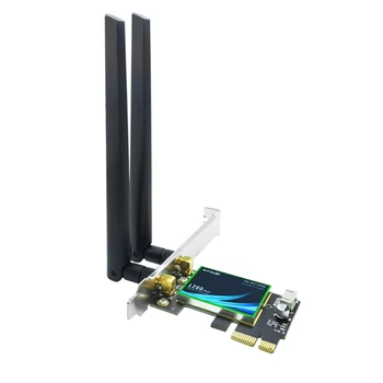 T8WC 1200Mbps PCIe Cartão wi-Fi, Placa de 1200Mbps Bluetooth-compatible4.0 802.11 ac 2,4 G/5GHz Dual-Band para a área de Trabalho do PC