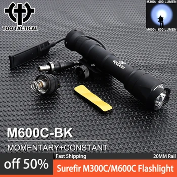 Airsoft M300 M600 Tático Lanterna Com Constante de Mudar M600C Arma Holofotes Caça M300C Scout Luz Coroa de Ajuste de Trilho de 20MM