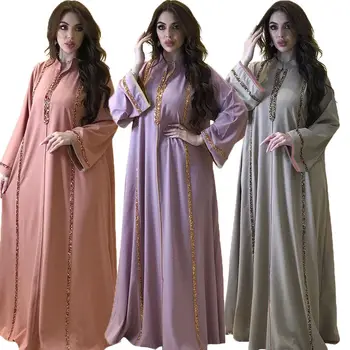 Eid Mubarak, as Mulheres de Vestido Longo Abaya Muçulmano Abaya Marroquino Partido Islâmico Vestido de índio vestido das mulheres