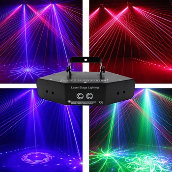 Escáner de línea de zac RGB de 6 ojos para DJ, escenario, clube nocturno, barra, KTV y diseño láser