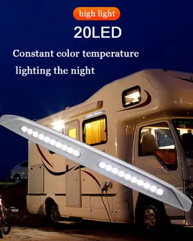 20 LED RV Toldo Luz Campista Trailer Marinha van Exterior 12V Waterproof a Lâmpada de Acampamento Nenhuma Radiação caravana acessórios