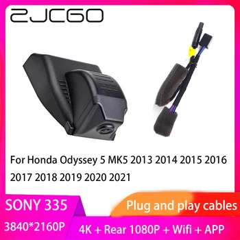 ZJCGO Plug and Play DVR Traço Cam 4K 2160P Gravador de Vídeo Para Honda Odyssey 5 MK5 2013 2014 2015 2016 2017 2018 2019 2020 2021