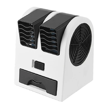 Mini Ar Condicionado 3-Em-1 Ventilador Umidificador Purificador /Exterior/USB Portátil Alimentado por Bateria Tranquila, Refrigerador de Ar