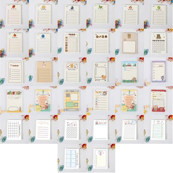 50 Páginas Bonito Frutas Urso Sortidas Note Pad Mensagem de Papel para Compras Listas de Lembretes e Compromissos 7x10