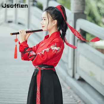 Novo Chinês Tradicional Hanfu Roupas para Mulheres Antiga Dinastia Han Princesa Dança Vestido de Dama Espadachim Palco Cosplay Fantasia