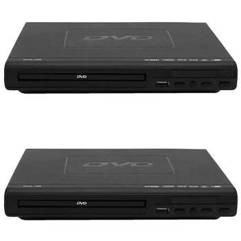 2X Leitor de DVD Portátil Para TV Suporte Porta USB Compacto Multi Região de DVD/SVCD/CD/Leitor de Discos Com Controlo Remoto