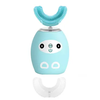 Crianças Escova de dentes Elétrica em forma de U de 360 Graus Automática de Dente mais limpo IPX8 Impermeável Crianças Escova de dentes