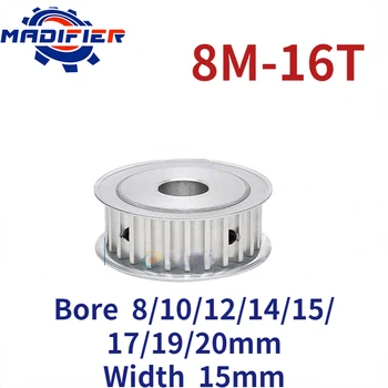 8M 16 Dentes AF dupla-face plana síncrona roda groove largura de 15mm buraco 8/10/12/14/15/17/19/20mm