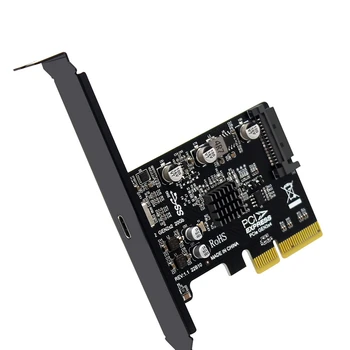 USB Placa PCIE Tipo C PCI-Express 4X USB 3.2 Geração de 2X2 (20Gbps) ASM3242 Chipset Para Windows 8/10/Linux
