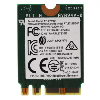 Adaptador sem fio para Realtek RTL8723BE 802.11 N Cartão wi-Fi, Bluetooth 4.0 NGFF Cartão de SPS 843338-001 300Mbps