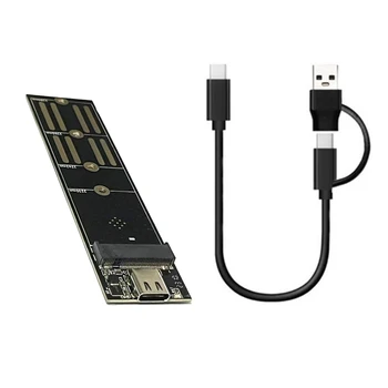 A Unidade de Estado sólido Adaptador de Cartão Portátil Placa Riser USB3.1 Para M. 2 NVME SSD Riser de Cartão Pcie Tipo de Protocolo C 10Gbps Caseless