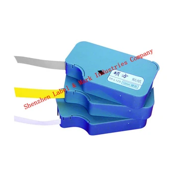 Etiqueta de fita cassete(Branco 6mm) TP-L06W para SUPVAN tubo impressora TP60,TP66,TP60A,TP66A,TP60i,TP66i,IDENTIFICAÇÃO de cabos de impressora,fio marcador