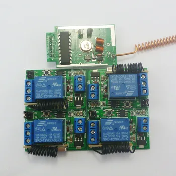 DC 12V 433MHz Transmissor de Controle de Relé de Atraso Receptor Kits Wireless Bulbo do Sistema