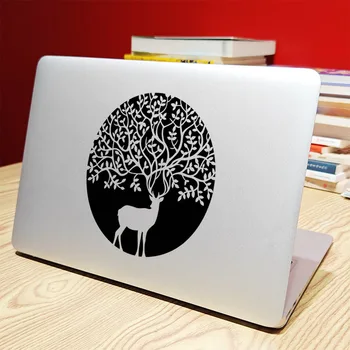 Renas Antler Árvore Criativa de Vinil Portátil Adesivo para Macbook Decalque Pro 14 de Ar 13 Retina de 15 Polegadas Mac Pele de Capa do Caderno Decoração